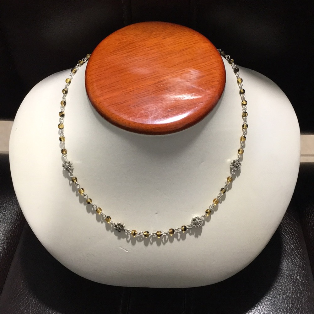 Vintage Sterling Silver Women's Necklace w/Beads